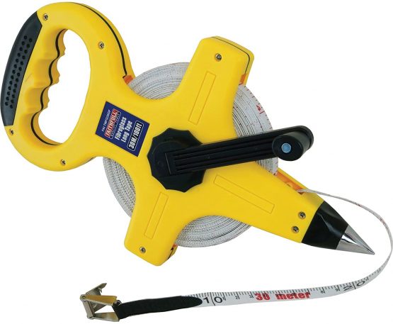 Faithfull Tools FAITMFG30OF Faithfull TMFG30OF Open Frame ABS Fibreglass Long Tape 30m/100ft (Width 13mm), Blue