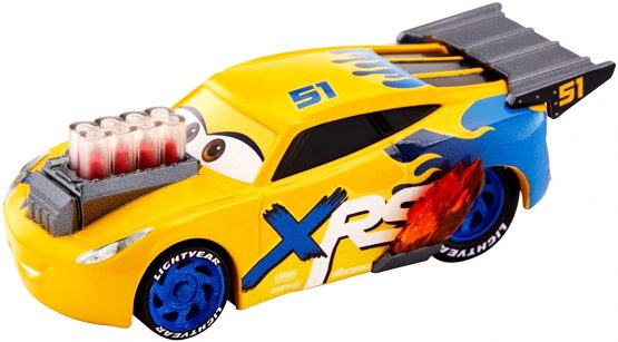 Disney Cars GFV35 Pixar's Cars XRS Drag Racing Cruz Ramirez 1:55 Scale Die-cast Vehicle, Multicoloured