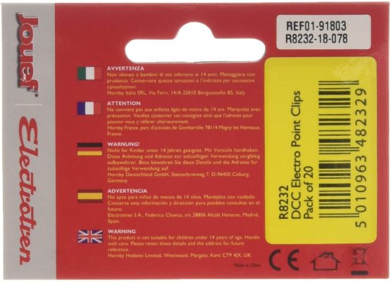 Hornby R8232 Digital Electric Point Track Clip (Pack of 20) - Image 2