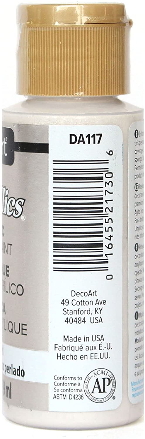 Deco Art Americana Acrylic Metallic Paint, White Pearl,59 ml (Pack of 1) - Image 2