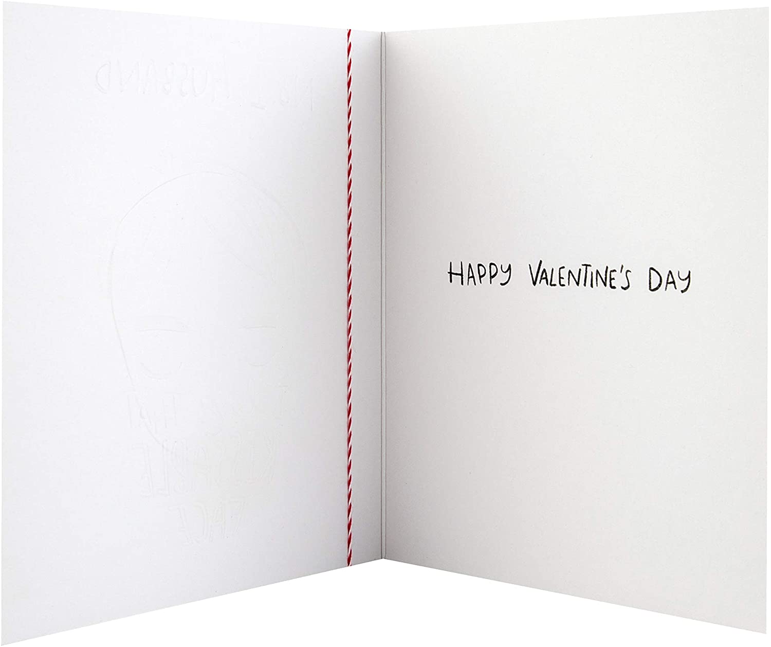Valentine Card for Husband from Hallmark - Embossed Design, 16.2cm x 13.5cm - Image 4
