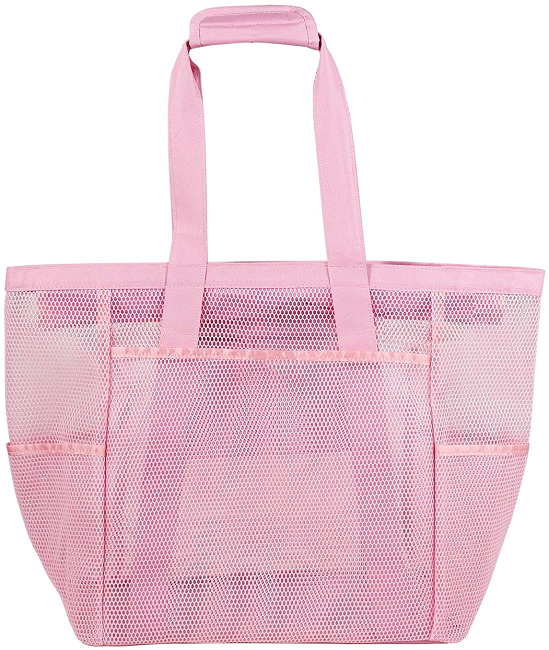 ROSA&ROSE Beach Bag for Women with Zip Multi-Functional Large Mesh Tote ...