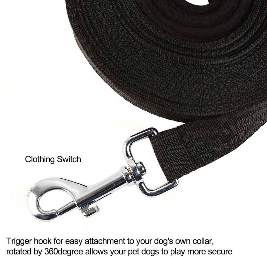 Vivifying Training Lead for Dogs 10m/32ft Nylon Long Line Dog Lead with Padded Handle - Image 3