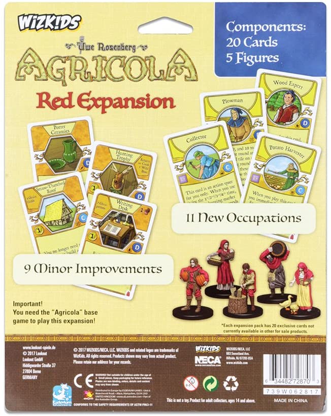 WizKids Mayfair Games Europe MFG72870 Agricola Game Expansion: Red (5 Figures), Multi-Colour, Multicoloured, Small - Image 3