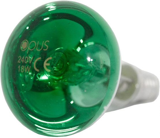 R50 Reflector Green Coloured 18 Watt = 25 Watt Halogen Energy Saving Light Bulb Ses E14 Small Screw Cap Lamp - Image 3