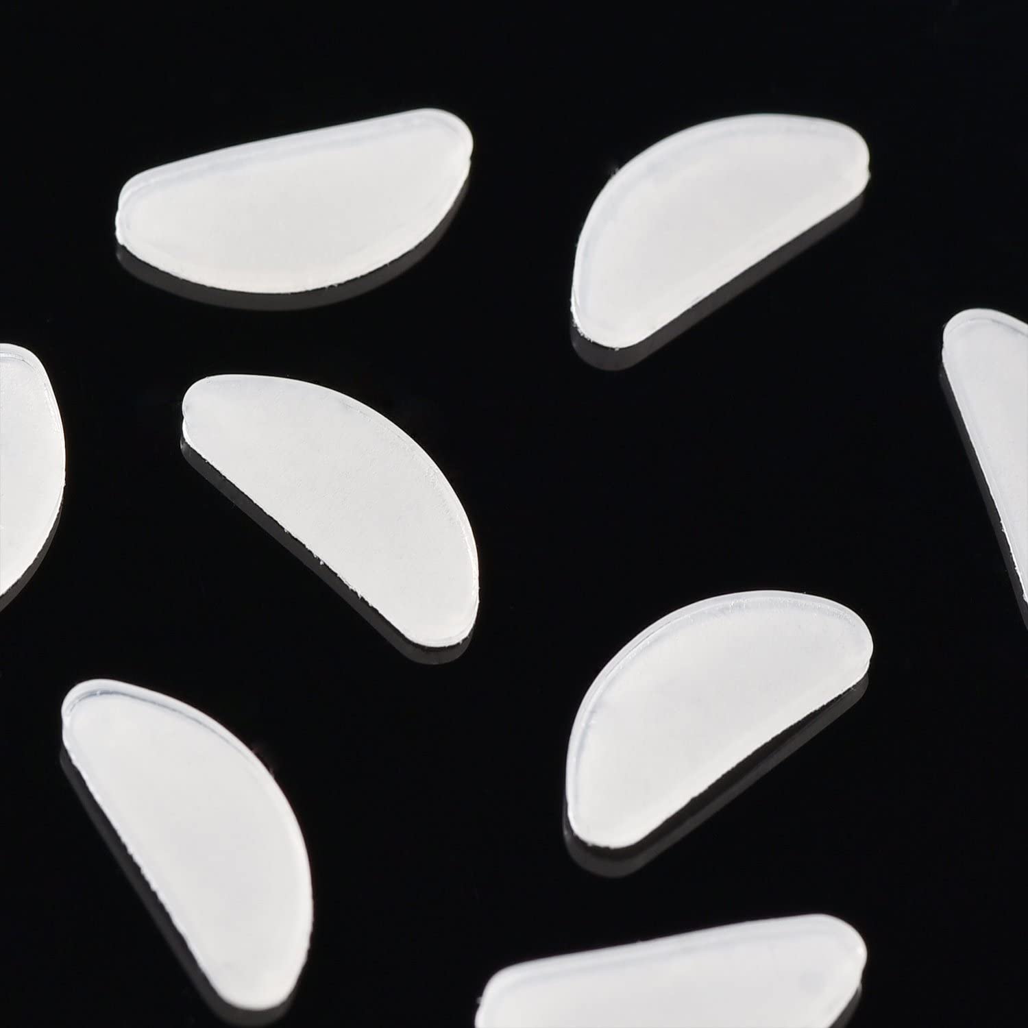 10 works Adhesive Eye Glasses Nose Pads Anti Slip Soft Silicone D Shape Nose Pads for Glasses Sunglasses Eyeglasses (Transparent, 1 mm) - Image 4