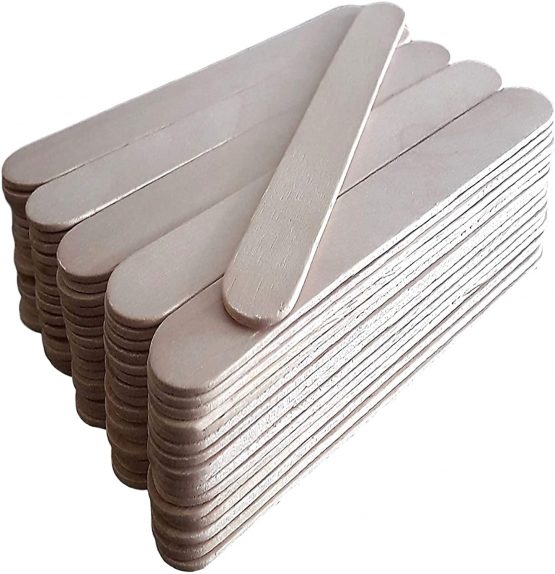 50 Wooden Lollipop Sticks Jumbo Natural Craft 150mm X 19mm - Lolly Plant Labels - Wood Craft - Garden - Structures Smooth Premium Quality Wide Large Stick - Image 4