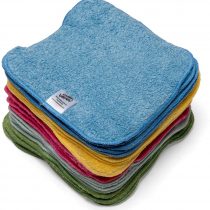 Cheeky Wipes - 25 Washable Rainbow Cotton Terry Cloth Wipes, 15x15cm Reusable Towelling Wipes, Extra Soft & Perfect for Cleansing Baby's Hands and Face | Eco Friendly