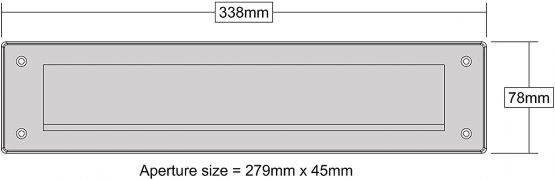 Internal Letter Box Draught Excluder Cover With Brushes & Flap - White PVC - Image 2