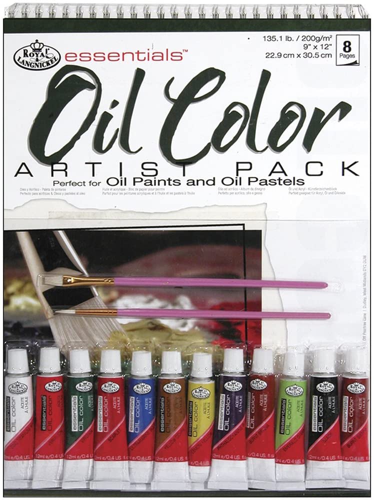 Royal & Langnickel Artists Painting Oil Colour Paints & Pad Pack, Multicolor, 4.2799999999999994 x 24.86 x 35.65 cm
