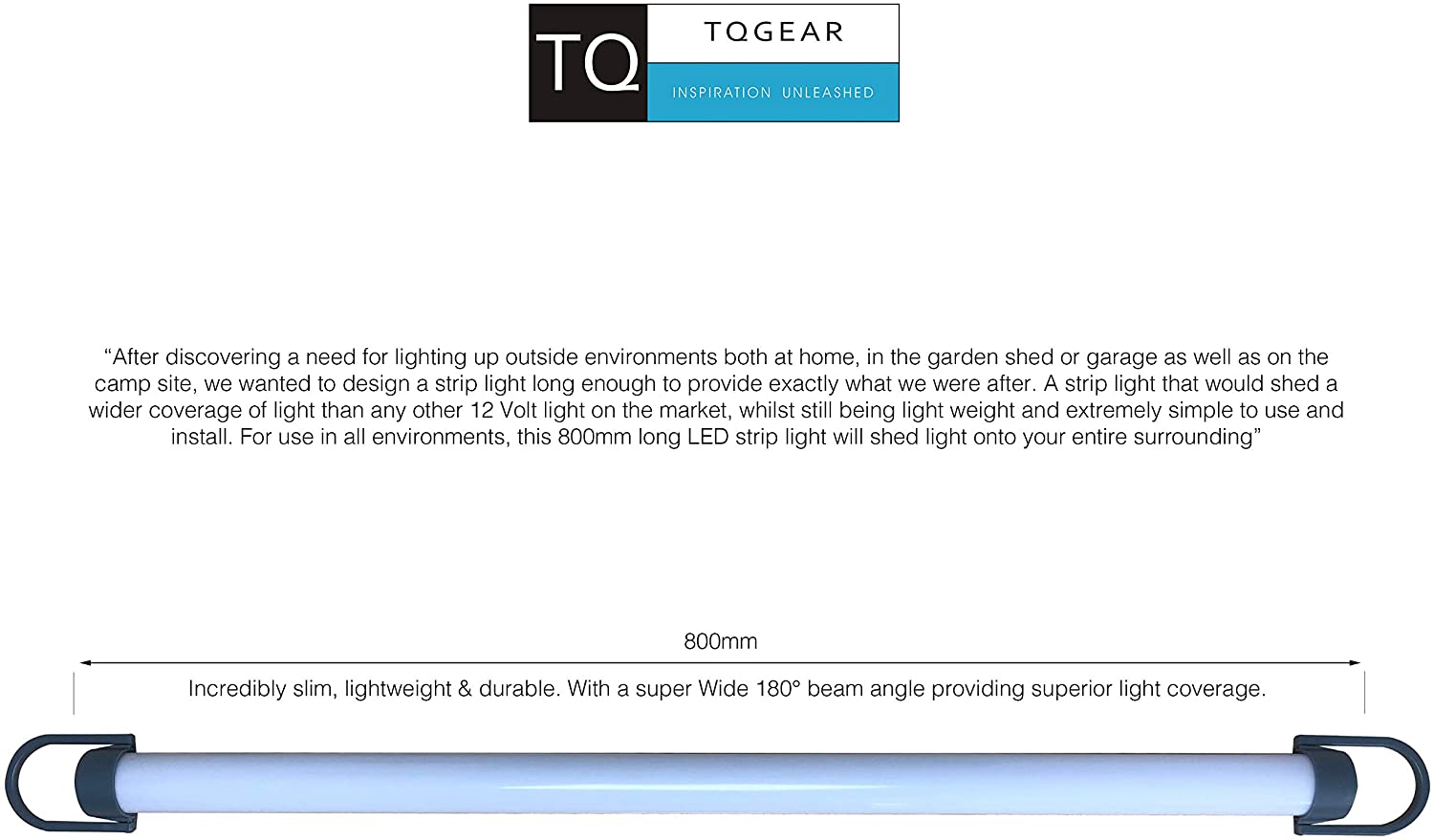 TQGEAR 12V LED Light Strip for Caravan & Motorhomes, Transparent White & Grey - Image 2