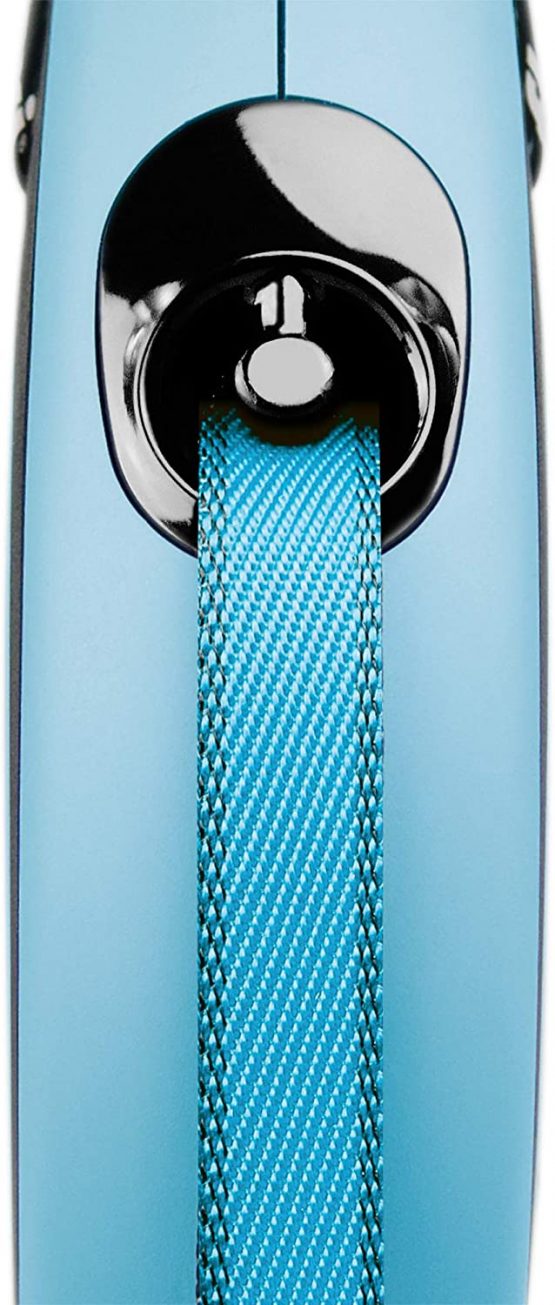 Flexi New Comfort Retractable Tape Lead, Medium, 5 m, Blue - Image 3