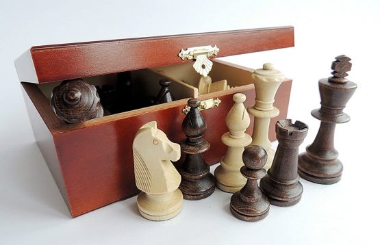 C167 Professional Staunton No.5, Weighted Wooden Chess Pieces in Stylish Box, King 90mm