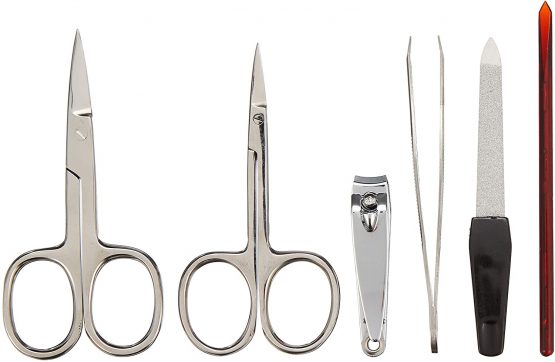 Friedrich|23 RV-Maniküretui, 6-TLG, groß, Leder, königsblau Beauty Case, 12 cm, Blue (Königsblau)