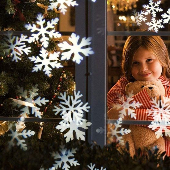 TEDD Christmas Projector Lights Waterproof Led Landscape Lamp 12 Replaceable Lens Christmas Decorations Moving Snowflake Spotlight Star Shower Indoor Outdoor for Xmas Party Garden House Home Wall - Image 3