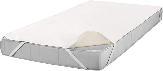 SETEX molleton mattress protector, corner elastic bands, 100% cotton, basic, Cotton, natural, 160 x 200