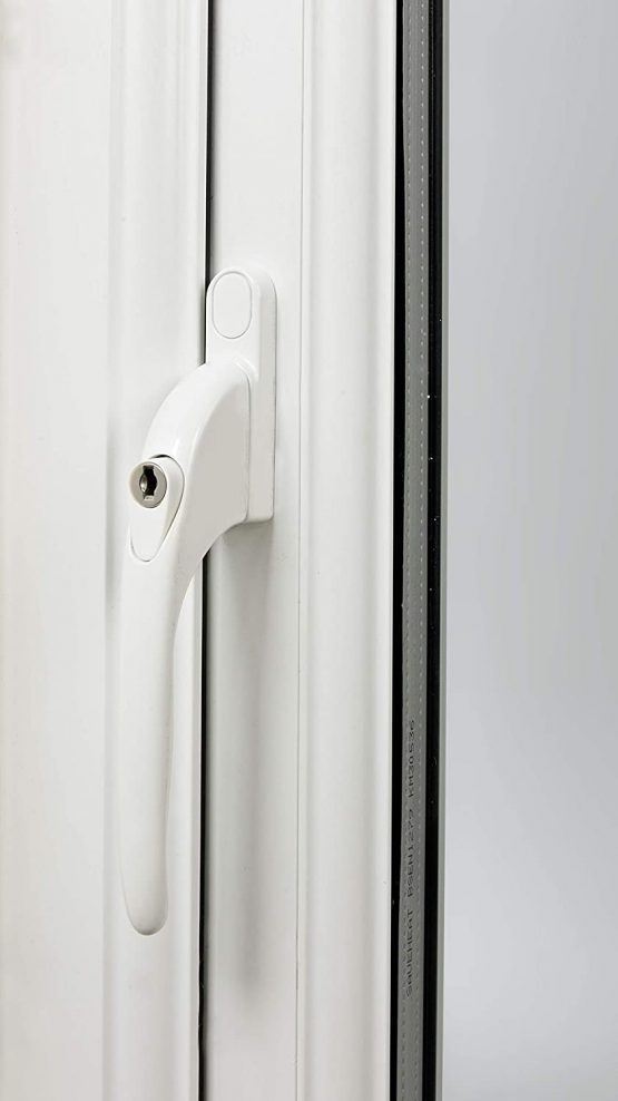 Yale P-YWHLCK40N-WH Universal Window Handles, fits Right or Left Handed windows, 40mm spindle, Lockable, Visi Packed, suitable for PVCu windows, White Finish - Image 3