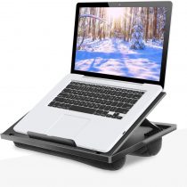 HUANUO Laptop Stand, Lap Tray, Lapdesk with Cushion Bed - Adjustable with 8 Angles, For Notebook, Tablet, Laptop Stand for Desk, Fit up to 15,6", Portable Tray Desk & Suitable for Travel, Work, Home