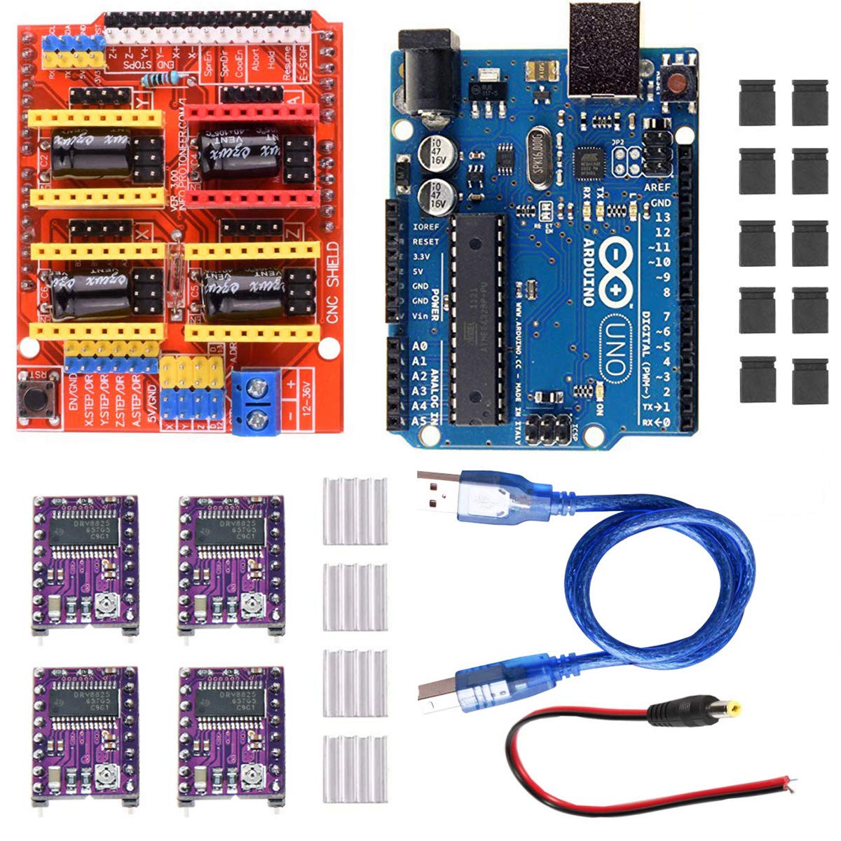 Youmile CNC Shield V3.0 Expansion Board + Arduino UNO R3 Board+DRV8255 ...