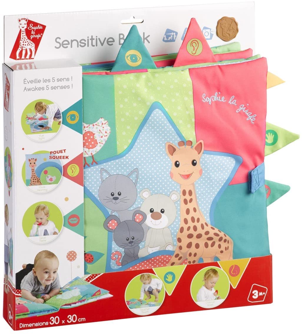 Sophie la Girafe Large Sensitive Book, Multi-Colour, multicoloured