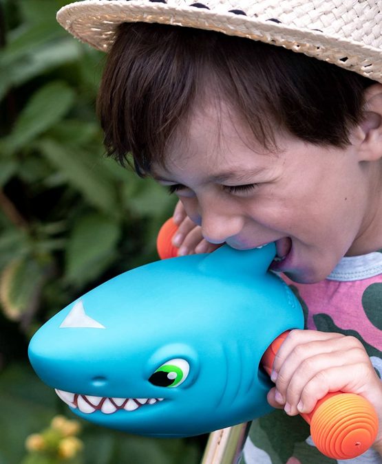 Scootaheadz Shark: Kids Scooter Accessories | Scootaheadz Scooter Shark Head | Blue, Red And Silver | Fits Most Childrens 2 Wheeled and 3 Wheeled Scooters | T-Bar Handle Scooter Shark Head for Boys - Image 2