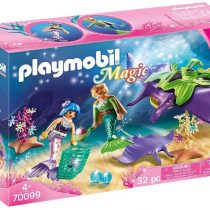 Playmobil Magic 70099 Pearl Collectors with Manta Ray, for Children Ages 4+, Colourful, 28.4 x 7.4 x 18.7cm