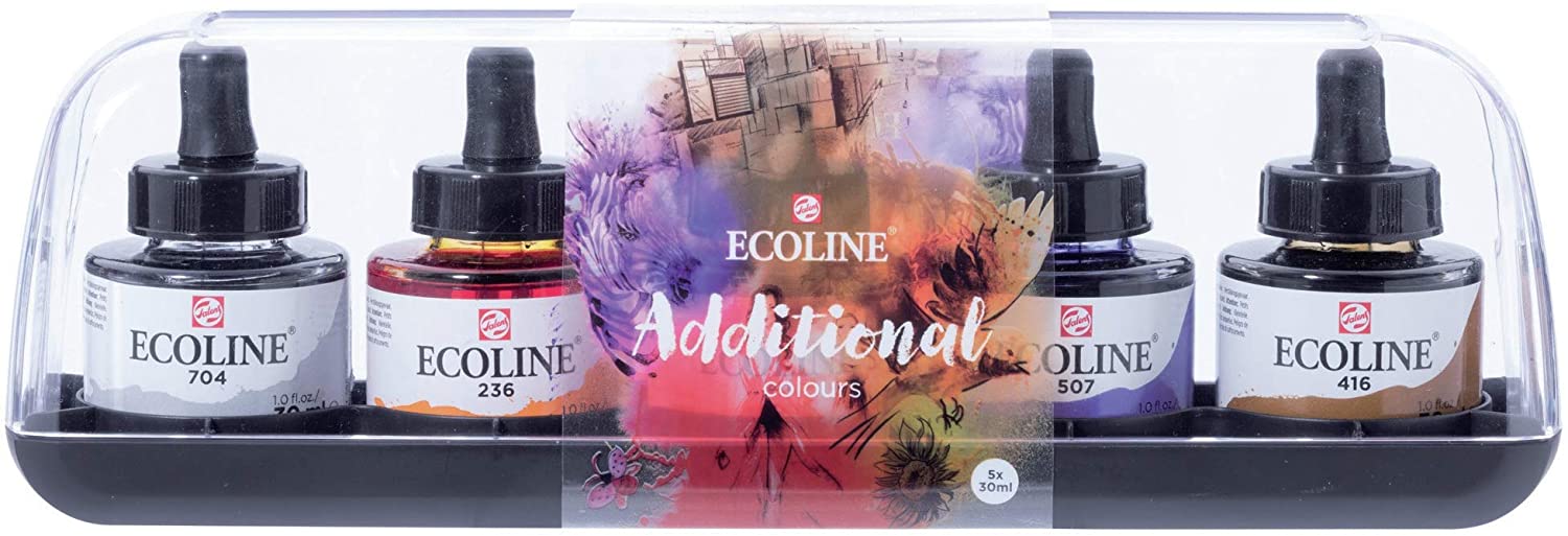 Ecoline Liquid Watercolour Additional Set 5 x 30 ml (11259901), Multicolour, 150 ml (Pack of 1) - Image 2