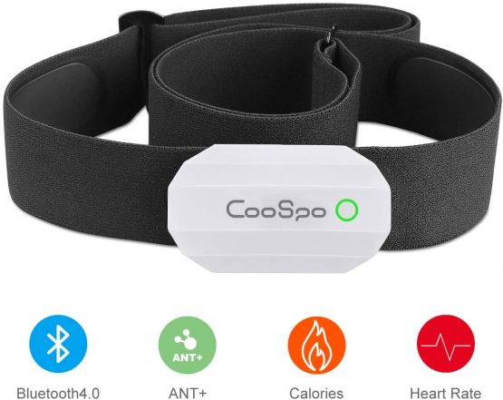 CooSpo Heart Rate Monitor Bluetooth ANT+ with Chest Strap for Running Cycling Gym and other Sports
