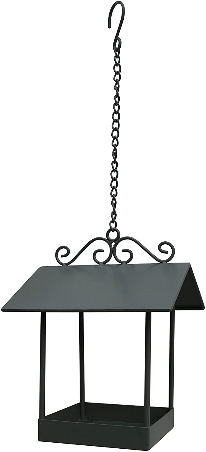 Dehner Natura Vilnius 4302543 Wild Bird Feeding House Approx. 18 x 15 x 15 cm, metal, brown