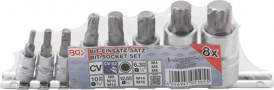 BGS 5105 | Impact Bit Socket Set | Spline (for XZN) | M4 - M16 | 8 pcs. - Image 3