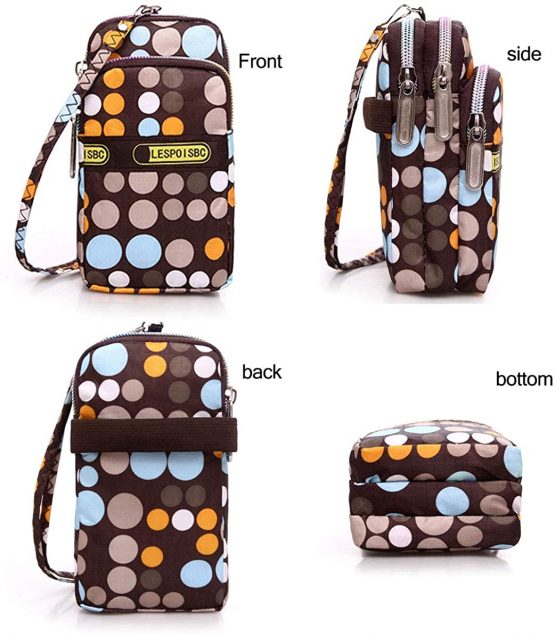 Ladies Cross-body Bag Mobile Phone Shoulder Bag Wallet Pouch, Handbag Wristlet Purse for Carrying Card Cellphone for Women - Image 4