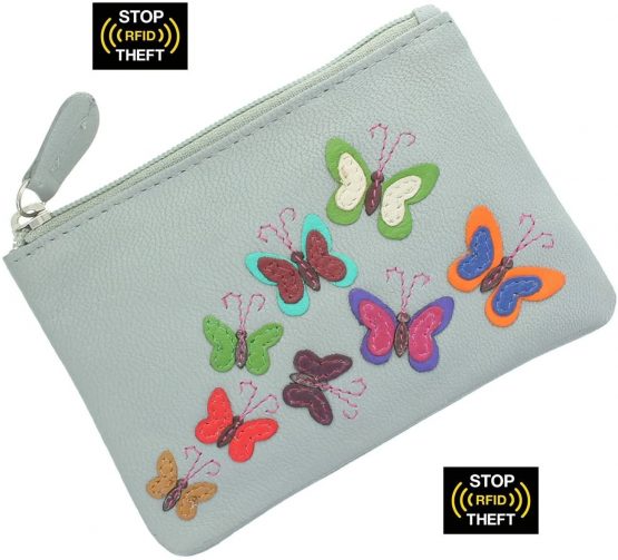 Mala Leather Harper Collection Leather Coin Purse - RFID Protection 4170_9 Grey - Image 4