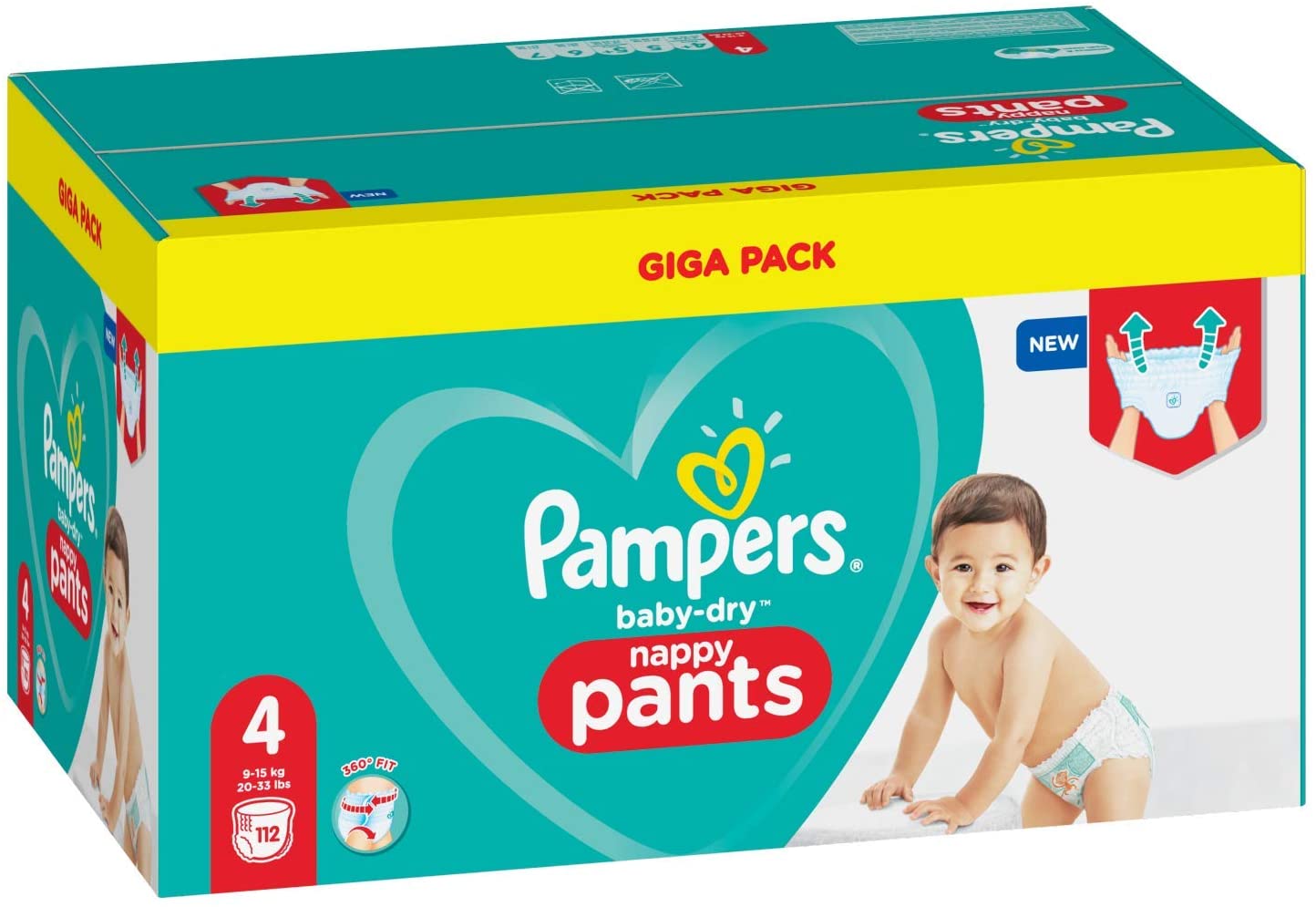 Pampers 81714239 Baby-Dry Pants Nappy Pants White, Size 4 (112 Count) - Image 3