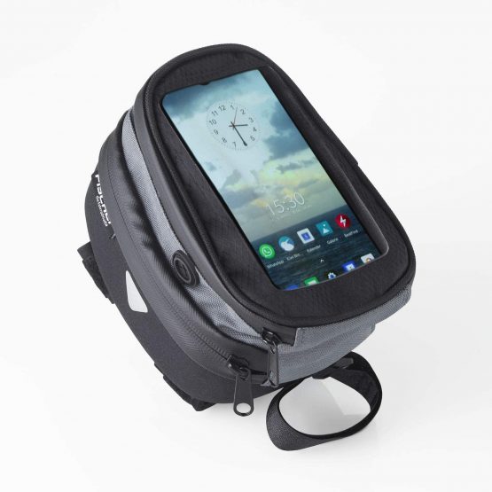 fischer Premium with Integrated/Smartphone and Touchscreen Protector Top Tube Bag – Black, One Size - Image 3