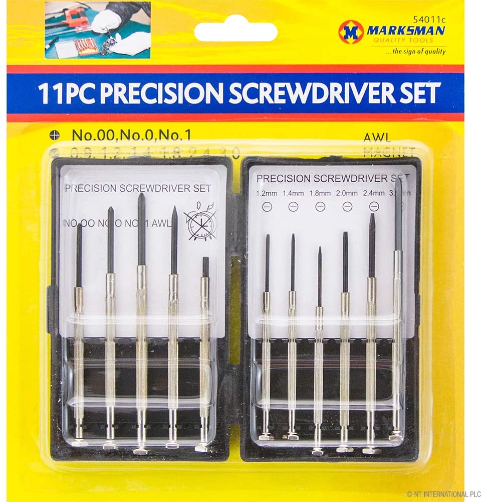 Marksman 11Pc Precision Screwdriver Set, Black, 1 - Pack