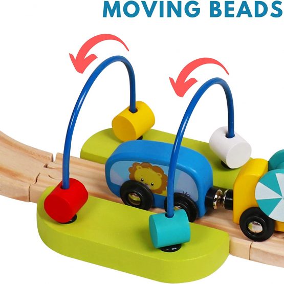 Vesta Baby My First Railway Train Set 24 Piece Beginner Wooden Rail