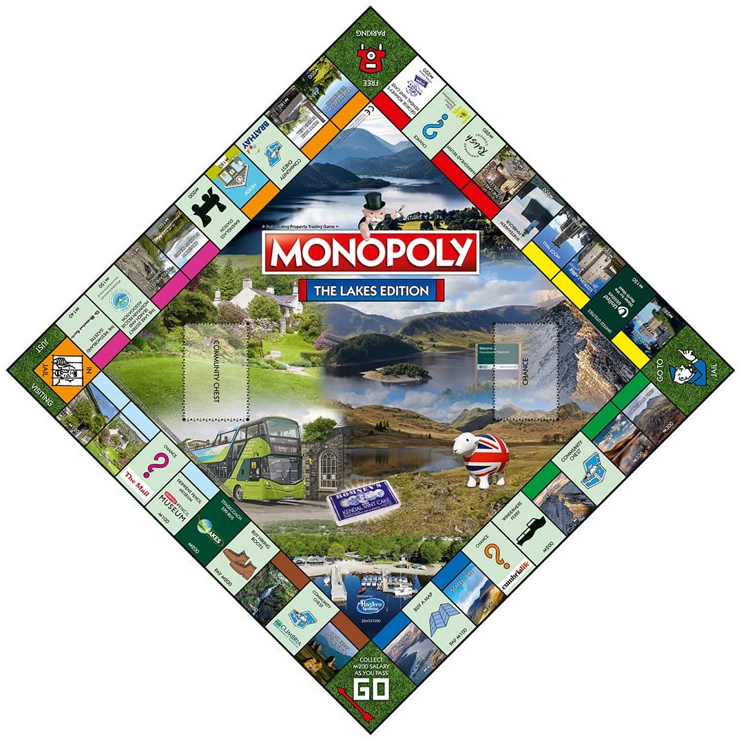 Winning Moves The Lakes Monopoly Board Game, Advance to Scafell Pike, Wray Castle and Windermere - Image 2