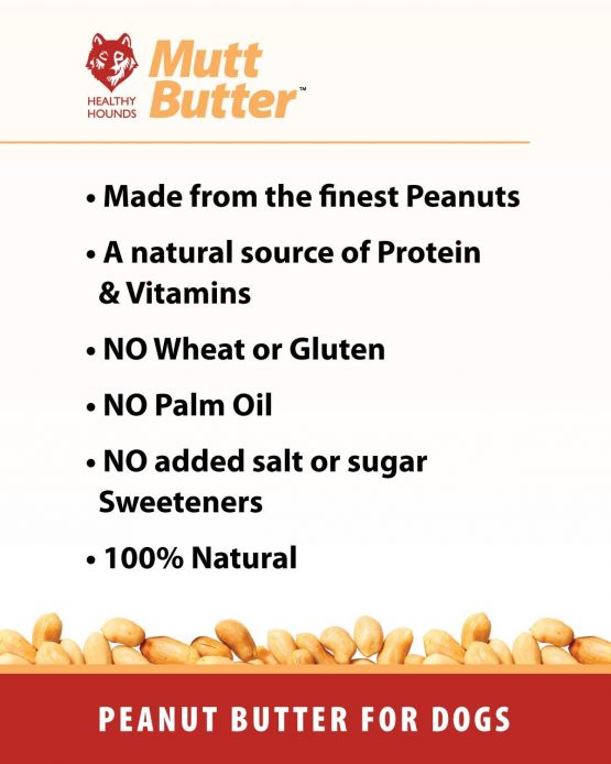 Healthy Hounds Mutt Butter 100% Natural Peanut Butter For Dogs | No Added Salt, Sugar, Sweeteners, Xylitol | PALM OIL FREE | Formulated Specially for Dogs | Natural Dog Treat 340g - Image 2