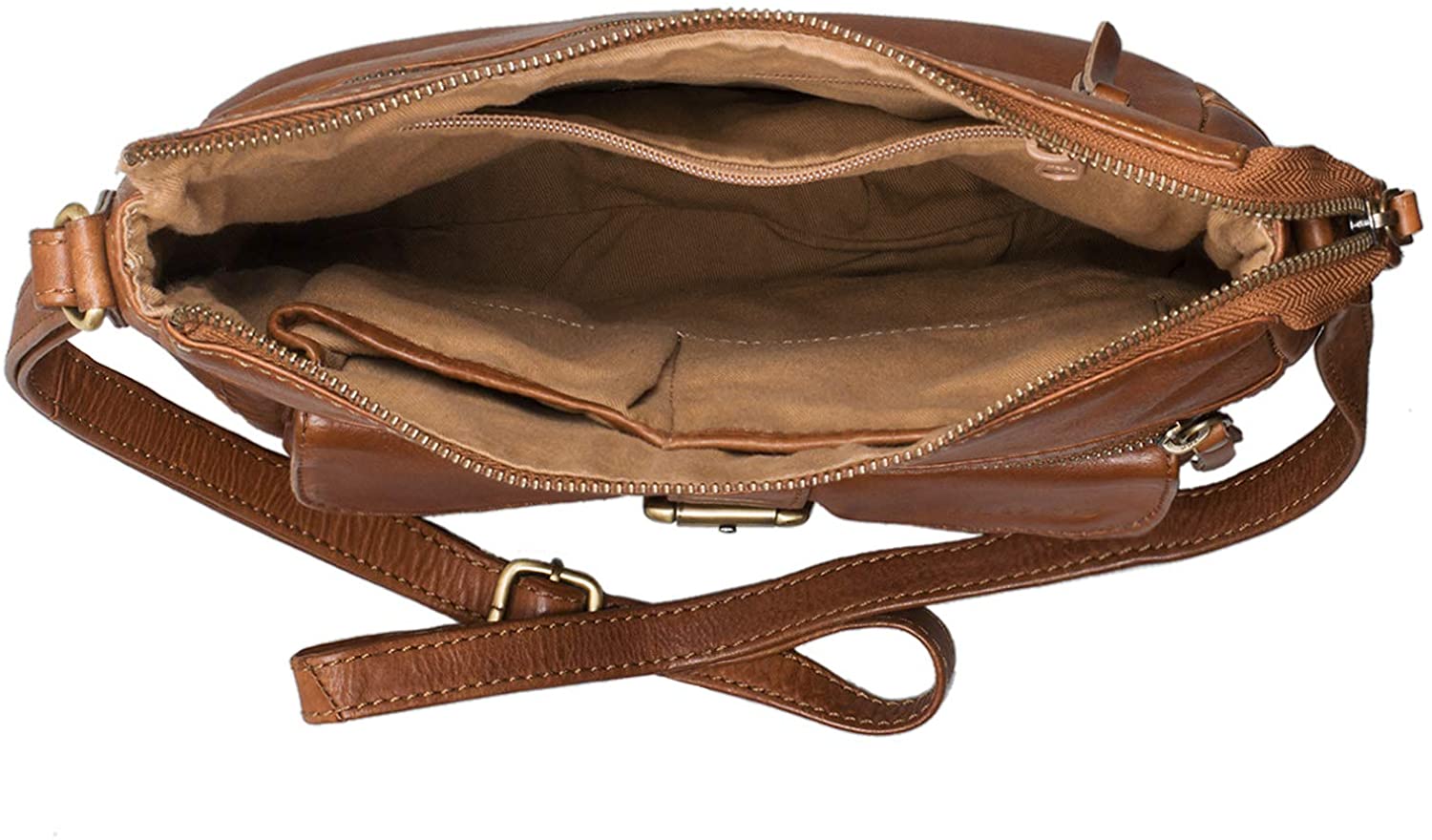 STILORD "Louise" Vintage Shoulder Bag Women Leather Small Messenger Bag Tablet Bag for 9.7 inch Crossbody Bag A5 Handbag in Genuine Leather Colour:Ochre - Image 3