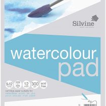Silvine A4+ Watercolour Pad. 24 Pages (12 Sheets) 300gsm Textured Cartridge Paper. Ref 491