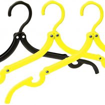 Rolson Folding Travel Hangers, 3 Piece,Yellow/Black