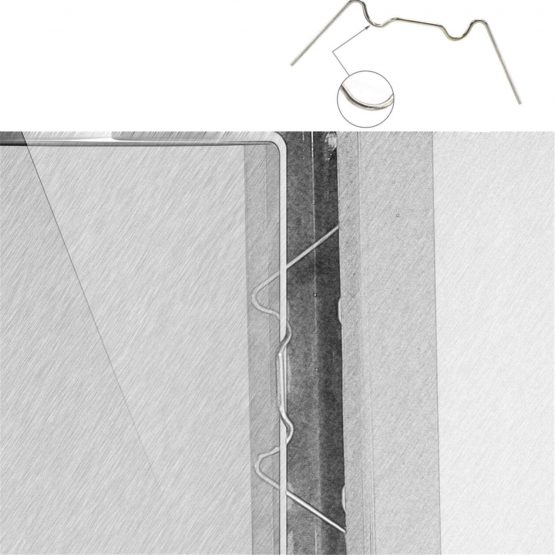 HONGCI 100 Pcs 304 Stainless Steel Greenhouse Glazing W Wire Clips,Greenhouse Glass Pane Fixing Clips - Image 3