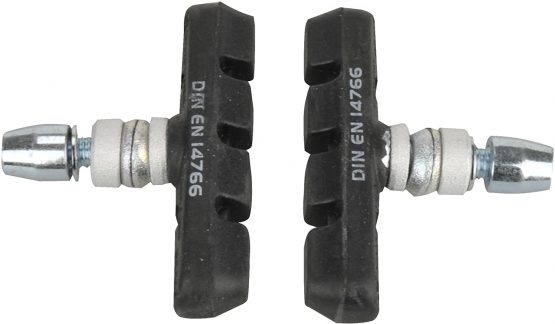 fischer Brake Shoes | Brake Pads | for V-Brake and Cantilever Brake | Suitable for Bicycles and E-Bikes | DIN EN 14766 | Pack of 2