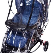 Universal Rain Cover for Most Pushchair Pram Baby Stroller Rain Cover With Zip Front Opening Buggy Throw Over Rain Cover PVC Transparent Waterproof Wind Rain Weather Shield Protector