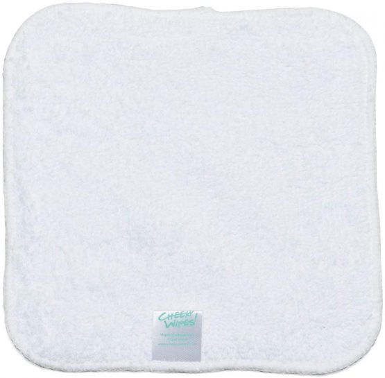 Cheeky Wipes - 25 Washable Cotton Terry Cloth Wipes, 15x15cm White Reusable Towelling Wipes, Extra Soft & Perfect For Nappy Changes | Eco Friendly - Image 2