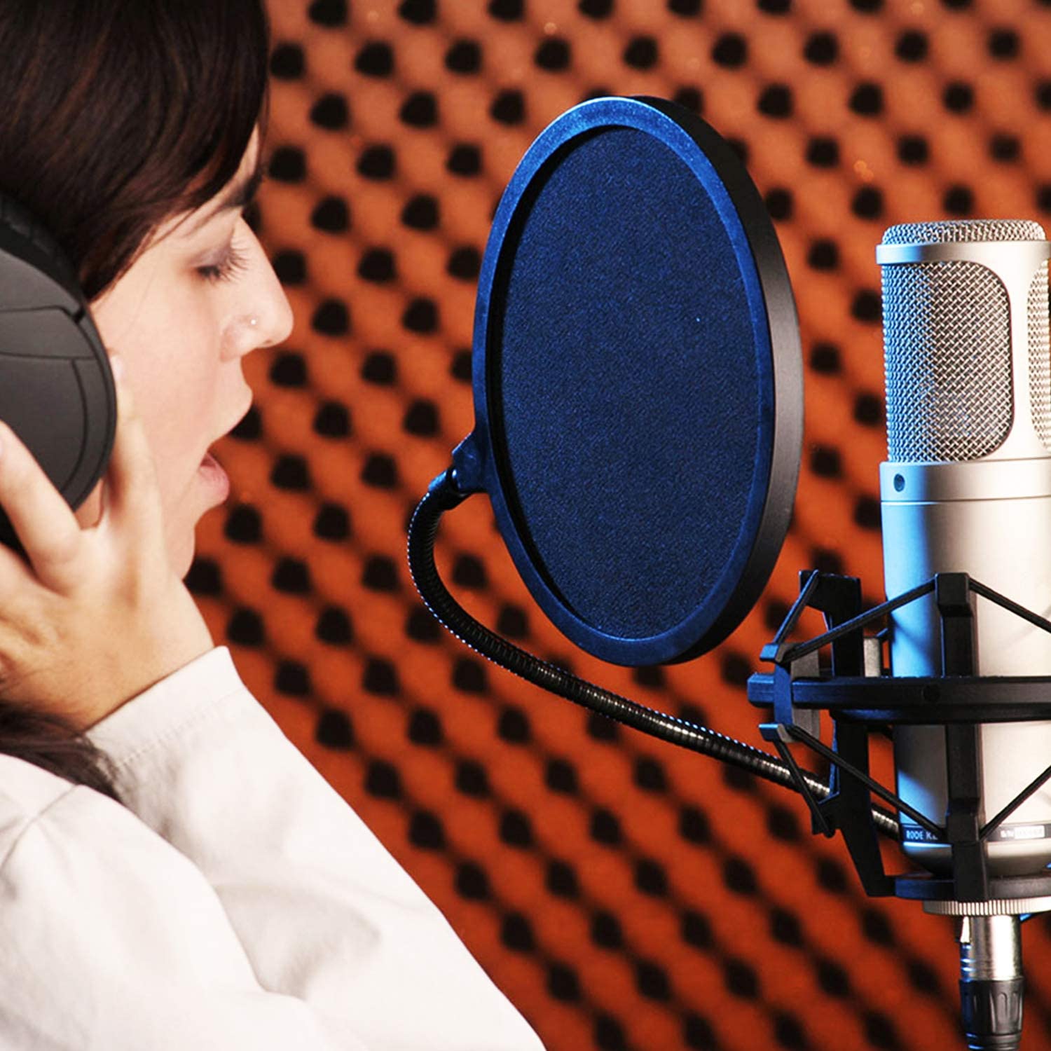 Pop Screen Pop Screen Microphone Pop Filter for Blue Yeti and Any Other Microphone ...