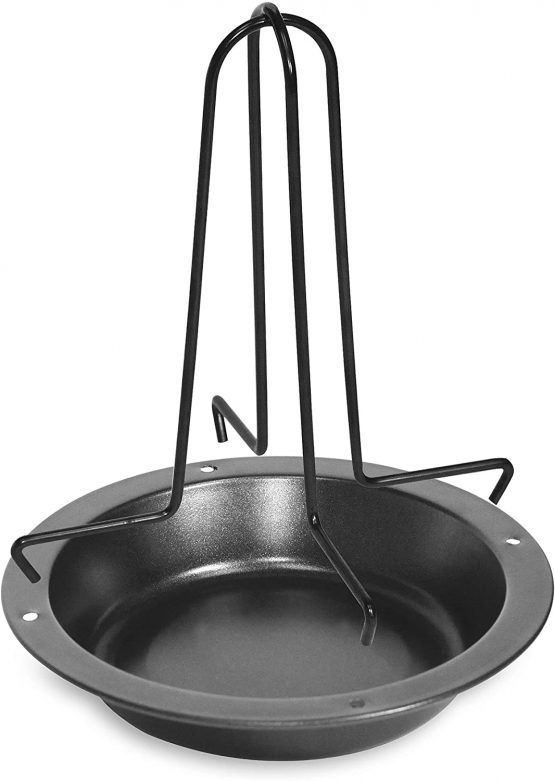 Fackelmann 42609 Chicken Roaster with Bowl, Vertical Roaster Holder with Drip Pan for Oven, upright duck Roaster, BBQ Tool (colour: black) , M - Image 2