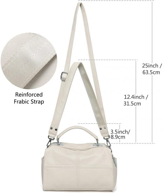Cross Body Bag for Women,VASCHY Vegan Leather Purse Top Handle Satchel Ladies Small Handbag Fashion Shoulder Bag - Image 3