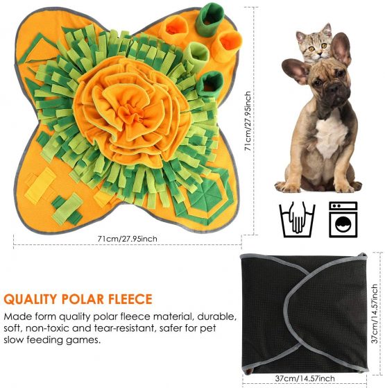 Pet Snuffle Mat Dog Slow Feeding Mat Washable, Pet Puzzle Toys Durable Interactive Dog Toys Encourages Natural Foraging Skills for Small to Large Dogs Puppy - Image 2