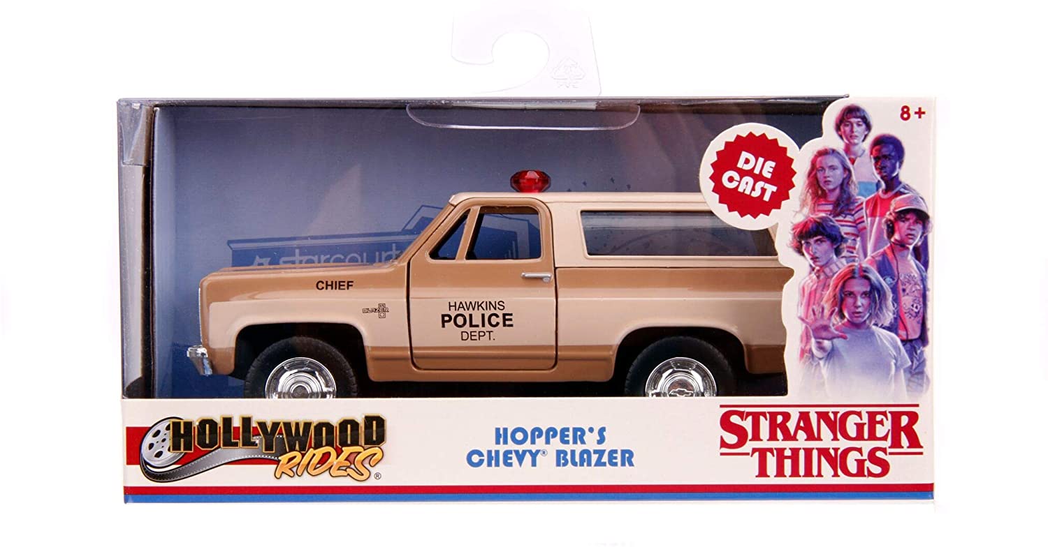 Stranger Things Hopper's Chevrolet Blazer Hawkins Police Dept (2016) TV Series Hollywood Rides 1/32 Diecast Model Car by Jada 31114 - Image 4
